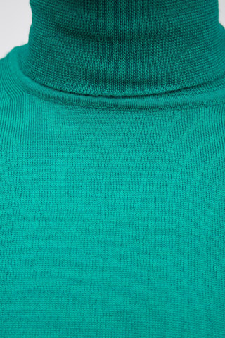 Pull 50% laine et 50% acrylique - Col roulé - Bleu