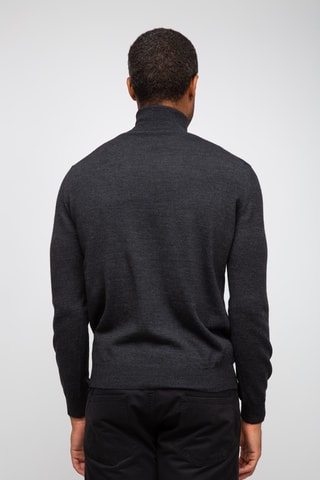 Pull 50% laine et 50% acrylique - Col roulé - Anthracite
