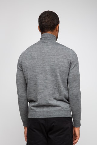 Pull 50% laine et 50% acrylique - Col roulé - Gris