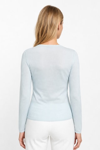 Camisola 100% caxemira - Gola redonda - Azul