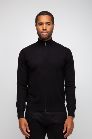 Gilet 95% coton et 5% cachemire - Noir