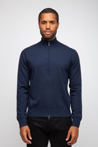 Gilet 95% coton et 5% cachemire - Bleu foncé