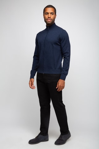 Gilet 95% coton et 5% cachemire - Bleu foncé