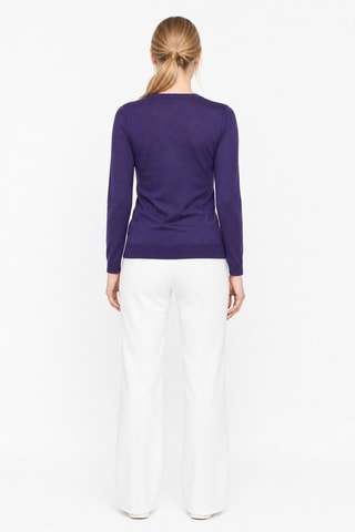 Gilet 35% cachemire, 35% soie et 30% laine - Violet