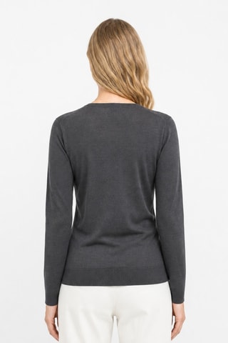 Gilet 35% cachemire, 35% soie et 30% laine - Anthracite