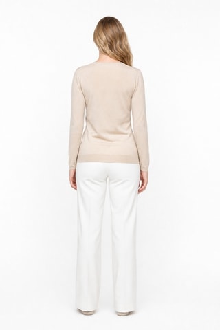 Gilet 35% cachemire, 35% soie et 30% laine - Beige