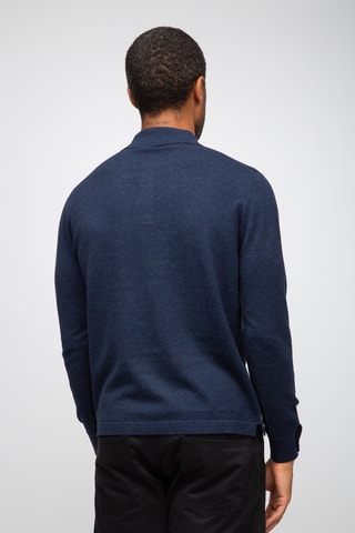 Polo 95% coton et 5% cachemire - Bleu foncé