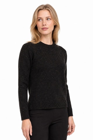 Pull 100% laine - Col rond - Noir