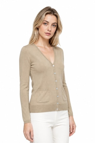 Gilet 35% cachemire, 35% soie et 30% laine - Gris