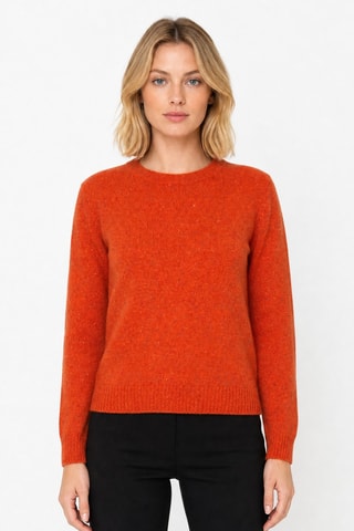 Pull 100% laine - Col rond - Orange