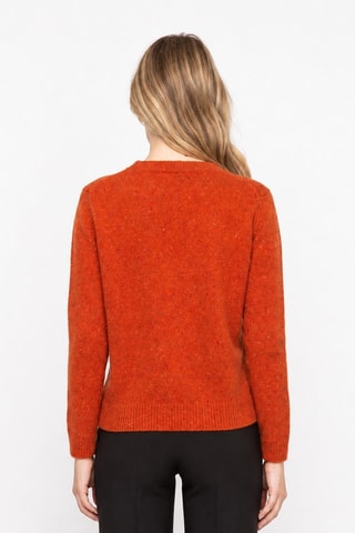 Pull 100% laine - Col rond - Orange