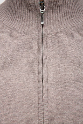 Gilet 95% coton et 5% cachemire - Beige