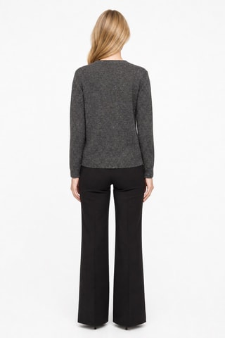 Pull 100% laine - Col rond - Anthracite