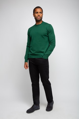 Pull 50% laine et 50% acrylique - Col rond - Vert