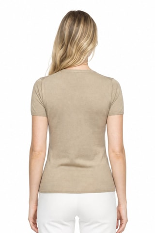T-shirt 35% cachemire, 35% soie et 30% laine - Gris
