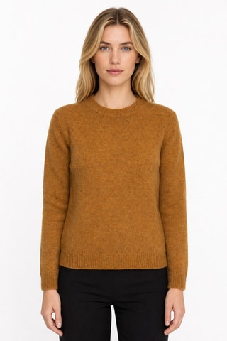 Pull 100% laine - Col rond - Orange