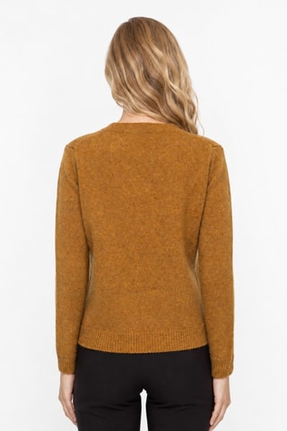 Pull 100% laine - Col rond - Orange