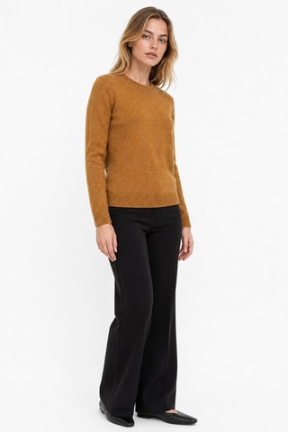 Pull 100% laine - Col rond - Orange