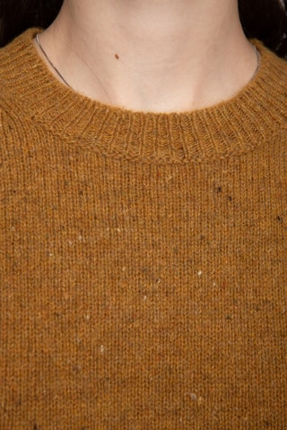 Pull 100% laine - Col rond - Orange