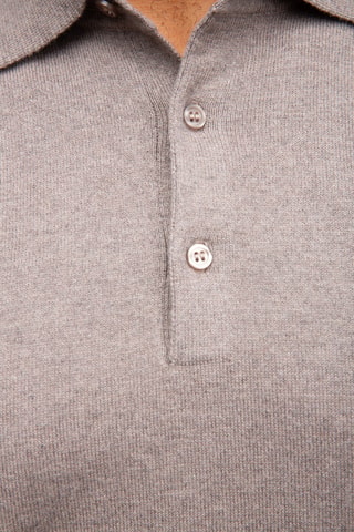 Polo 95% coton et 5% cachemire - Beige