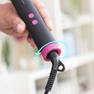 Brosse lissante en céramique - Cheveux - Noir