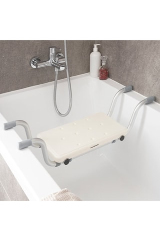 Siège de baignoire antidérapant 2-en-1 - Blanc