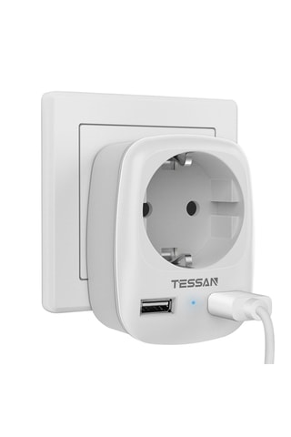 Adaptateur murale avec 2 ports USB - 4000 W
