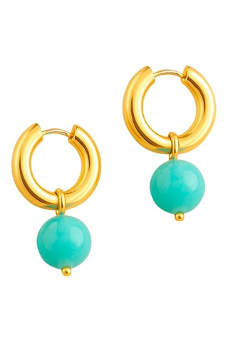 Créoles dorées à l’or fin jaune Candy Gem - Jades