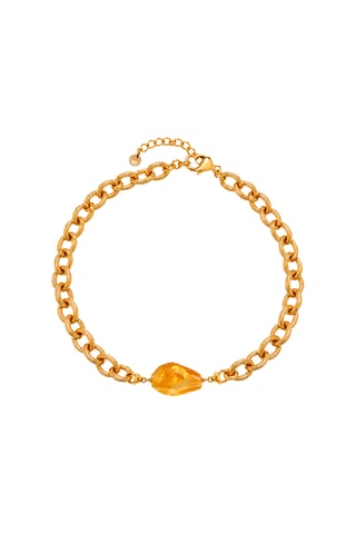 Charm doré à l’or jaune - Citrine