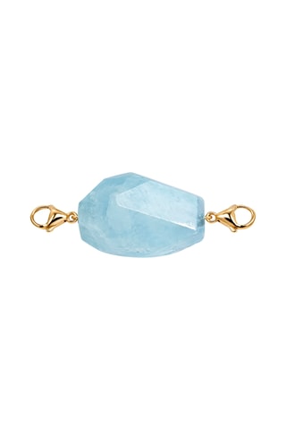Charm doré à l’or fin jaune - Aigue-marine
