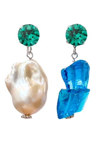 Boucles d’oreilles Brute - Plaqué argent et perles de culture d’eau douce