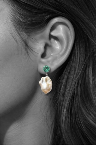 Boucles d’oreilles Brute - Plaqué argent et perles de culture d’eau douce