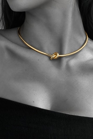 Collier torque doré à l’or fin jaune Les Permanents
