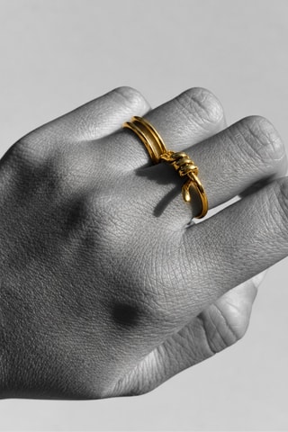 Bague dorée à l’or fin jaune Brute