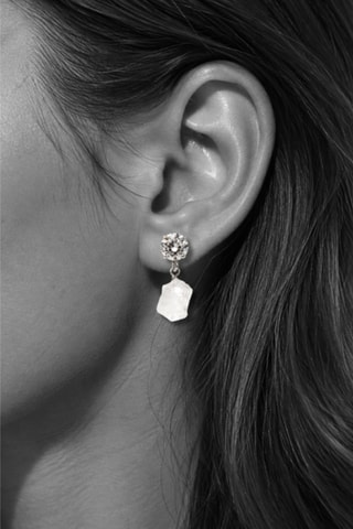 Boucles d’oreilles Brute - Plaqué argent et cristaux de roche