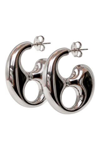 Boucles d’oreilles dorées à l’or fin blanc NYC - Plaqué argent