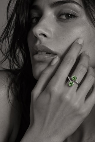 Bague dorée à l’or fin blanc City Lights