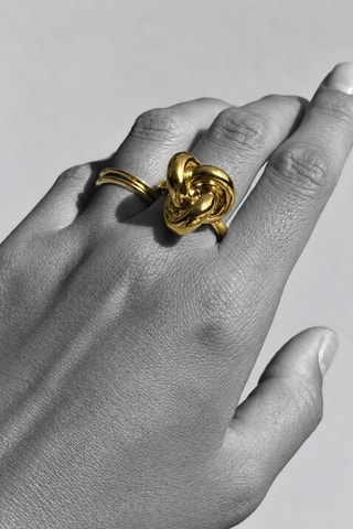 Bague dorée à l’or fin jaune Brute