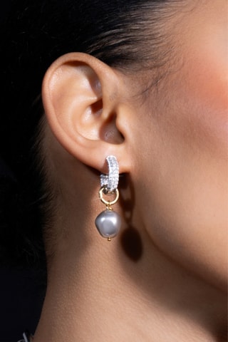 Créoles Moon Phase - Plaqué argent