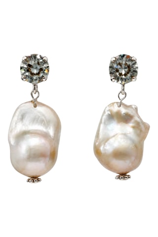 Boucles d’oreilles Brute - Plaqué argent et perles de culture d’eau douce