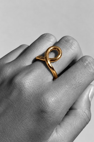 Bague dorée à l’or fin jaune Brute