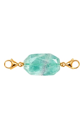 Charm doré à l’or jaune - Fluorite