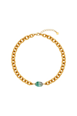 Charm doré à l’or jaune - Fluorite