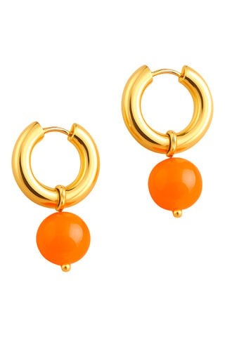 Créoles dorées à l’or fin jaune Candy Gem - Jades