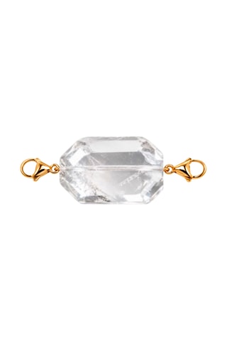 Charm doré à l’or fin jaune - Cristal de roche