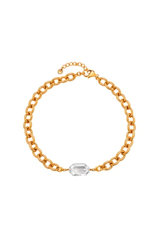 Charm doré à l’or fin jaune - Cristal de roche