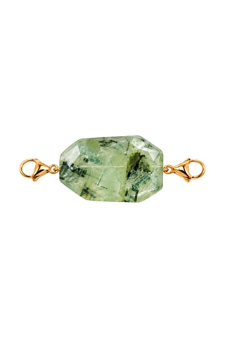 Charm doré à l’or fin jaune - Prehnite
