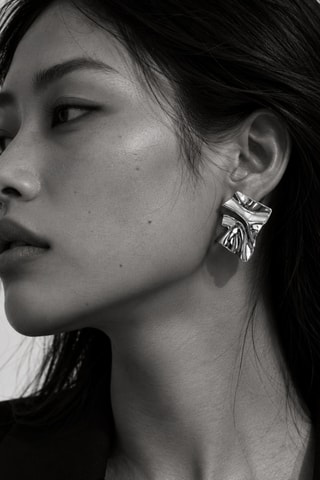 Boucles d’oreilles Brute - Argenté