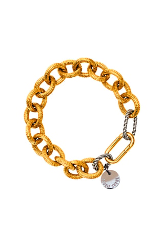 Bracelet doré à l’or fin jaune et blanc Brute