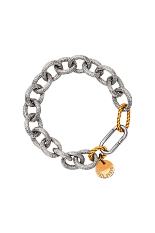 Bracelet doré à l’or fin blanc et jaune Brute